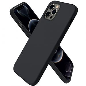 ORNARTO Coque pour iPhone 12 Case 6,1" et iPhone 12 Pro Case,Fine en Caoutchouc Liquid Silicone Cover Protection Bumper Anti-Choc Housse Étui 6,1 Pouces Noir Minuit (ORNARTO FR, neuf)
