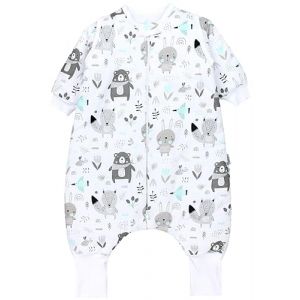 TupTam Gigoteuse Bébé avec Pieds et Manches, certifiée OEKO-TEX, Gigoteuse d'hiver 2,5 TOG, Unisexe, Les ours/Renard/Monnaie, 92-98 (LotteStyle, neuf)