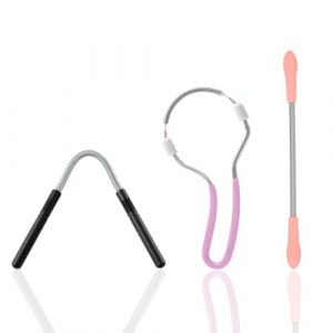 CATOR Ensemble d'épilateurs faciaux 3 pièces, épilateur facial à ressort, épilateur facial en métal, bâton d'épilateur facial, outils de beauté (QUQU JIANING, neuf)