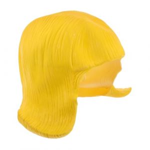 COLLBATH Postiche Courte Cosplay Femme en Latex Style Bob Accessoire de Fête Coiffure Réaliste pour Halloween et Cosplay Couleur Jaune (Murdoffi, neuf)