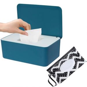 SEPSCO Boite Lingette Bebe et Sacs Lingettes Humides, Boîte Papier Toilette Humide avec Couvercle Distributeur Lingettes Accessoires Mouchoirs Rangement PP Boîtes Reutilisable pour Wc Voiture Maison (SEPSCO, neuf)