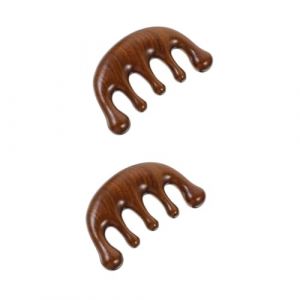 Beavorty 2 Pièces Peigne Massage Bois Sculpté Masseur de Corps Durable Combinaison Relaxante pour et Circulation Sanguine Fatigue et Tension Nervale (T Innovation·HX, neuf)