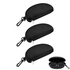 Crynvor 3 Pi&egrave;ces Etui Lunettes Rigide Soleil, Boite a Lunette, Rangement Lunettes, Pochette Lunettes, Boitier Lunette Rigide, &Eacute;tui a Lunettes Portable, pour Lunettes de Soleil et Lunettes de Lecture (ANELY66, neuf)