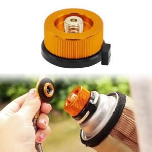 TUKNN Adaptateur de Cartouche de Gaz, Adaptateur pour Bouteille Gaz de Type Buse, Adaptateur de Bouteille de Gaz, Convertisseur de Gaz, Adaptateur de Cartouche de Gaz, pour R&eacute;chaud de Camping, Or (TOPREOW, neuf)