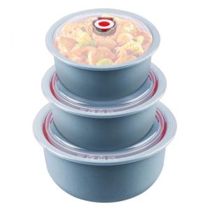 MEGYAD Lot de 3 plats pour micro-ondes avec couvercle : boîtes de conservation pour micro-ondes, 260/480/900 ml, bol multifonction pour lave-vaisselle, micro-ondes, four, réfrigérateur (bleu) (BAOBAOBAOB, neuf)
