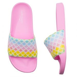 WateLves Claquette Enfant Fille Gar&ccedil;on Chaussons Enfants Tongs Sandales &eacute;t&eacute; Plage Piscine Pantoufles Chaussures de Douche Antid&eacute;Rapantes(&Eacute;cailles de poisson color&eacute;es 32/33EU) (MingZhaoMaoYi-EU, neuf)