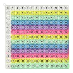 Multiplication Pop Fidget Toy Maths Chart - Tables De Multiplication pour Les, Times Table P-oppet 12x12 - Times Tables Game Créez Une Variété D'ajouts De Multiplications pour Les Enseignants (yuncanmaoyi, neuf)
