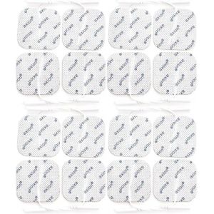 16 électrodes TENS EMS 5x5 cm – électrodes adhésives réutilisables pour appareils TENS/EMS – connecteur 2 mm – excellente conductivité – dispositif médical certifié – axion® (axion France, neuf)