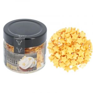 Décors comestibles étoiles dorées 50 g (CERF DELLIER, neuf)