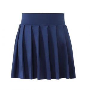 Bezioner Filles Jupe Tennis Pliss&eacute;e avec Short Int&eacute;rieur et Poches - Jupe de Sport d'entra&icirc;nement et Uniforme Scolaire pour Enfant Bleu L (8-9 Ans, 120-130 cm) (Bezioner-shop, neuf)