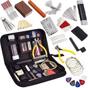 Cricia Kit d'outils de Guitare 72 pi&egrave;ces, kit d'outils de r&eacute;paration de Guitare avec Sac de Transport Ensemble d'outils d'entretien pour Guitare Acoustique Guitare &eacute;lectrique ukul&eacute;l&eacute; Basse Banjo (Fenwies-EU, neuf)