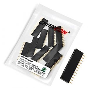 CHANZON en-tête de Broche 12 pin x 10 pièces pin d'en-têtes Femelles Droit Une Seule rangée épingles carrées Plaqué Or Pas de 2,54mm pour PCB, Arduino Gpio, connecteur, Machine, Planche à Pain (Chanzon FR, neuf)