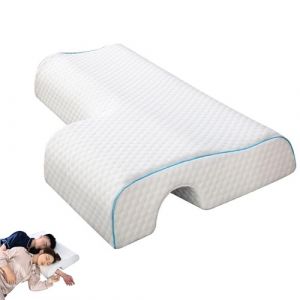 MAGIC SELECT Oreiller en Mousse &agrave; M&eacute;moire pour Couple. Coussin Ergonomique avec Poche pour Dormir sur Le C&ocirc;t&eacute; &agrave; Droite. Housse en Polyester Lavable. Oreiller pour Dormir Seul ou &agrave; Deux. (Magic boutique, neuf)