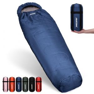 JAICOM Sac de Couchage, Ultraléger Duvet 1 Personne Grand Froid - Sac de Couchage Sarcophage pour Adultes pour Le Camping, Le Sac à Dos, l'intérieur et l'extérieur (SanheOD-EU, neuf)