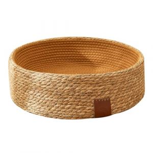 Lit Panier pour Chat - Lit Panier en Osier pour Chat | Lit pour Chat Tissé en Rotin Tissé, Lit pour Chien en Osier, Planche À Gratter pour Chat, Lit pour Chaton Confortable pour Gratter Les Lapins (Ganghaocheng Company, neuf)