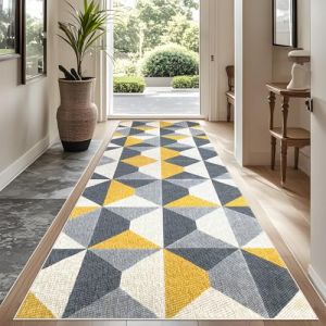 Tapis de cuisine long antidérapant devant l'évier 80 x 140 cm Tapis Entree Interieur Long Tapis de Passage pour Cuisine Couloir Passage pour Chambre à Coucher couloirs Salon Cuisine Tapis Couloir (YUNDANA, neuf)