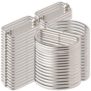 GUBOCA 80 PCS Anneau en D et Boucle Coulissante Plate en M&eacute;tal,Boucle Sac,Anneau Sac a Main,pour Sacs &agrave; Dos,Ceintures,Artisanat,Bricolage (Argent, 38mm) (GUBOCA, neuf)