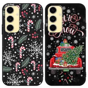 Yoedge 2 x Noël Coque pour Samsung Galaxy S25 Edge 5G 6,7", Étui de Téléphone Housse avec Animé Motif Noël Cerf Aesthetic Christmas Case, TPU Silicone Cover pour Samsung S25 Edge 5G, Cadeau De NoëL (VIP FLAG CENTER, neuf)