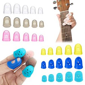 30 Pcs Prot&egrave;ge Doigt Guitare, Protecteurs de Bout du Doigt de Guitare, Silicone Doigt Protection Guitare, Id&eacute;al pour D&eacute;clencher les Doigts, Arthrite des Doigts, Les D&eacute;butants Jouer Ukulele (XPOOP, neuf)