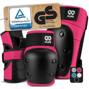 99FLIPS Protection Roller Adulte et Adolescent - Protection Skateboard Adulte - pour avec Genouill&egrave;re, Coudiere - &eacute;quipement trotinette Freestyle Inline, BMX Patins &agrave; Glace - DIVE M Violet (Niuri, neuf)