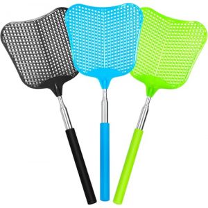 Tapette à Mouches Extensible, 3 Pièces Tapetteà Mouche, Tapette à Mouche Manuelle, Tapette Moustique Plastique Tapette a Mouche, pour Repousser Mouches, Moustiques, Guêpes et Autres Insectes (HB ELECTRONICS LIMITED, neuf)
