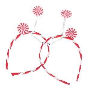 TOVINANNA -t&ecirc;te En Sucre D'orge 2 Pi&egrave;ces : Accessoires De Coiffure Pour Enfants Pour Les F&ecirc;tes De Fin D'ann&eacute;e &ndash; -t&ecirc;te De No&euml;l En Acrylique Souple Avec Motif Sucette Pour (Qieiyi, neuf)
