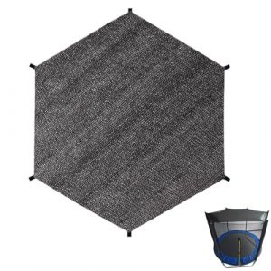 Couverture Supérieure Trampoline, Couverture Tente Pare-soleil Trampoline Noire, Couverture Ombrage Trampoline Maille Filet Protection Trampoline, Couverture Auvent Trampoline Rond Accessoires Sports (QIQI-line, neuf)