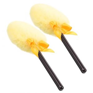 Homoyoyo 2pi&egrave;ces Houppette Pour Poudre Petite Houppette Fixatrice &agrave; Poudre Et S&egrave;che Housse Peluche Douce Pour Maquillage Quotidien (Alda Jin, neuf)