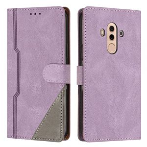 Coque pour Huawei Mate 10 Pro, Housse en Cuir PU Portefeuille, Etui de Protection &agrave; Rabat Magn&eacute;tique Coque pour Huawei Mate 10 Pro, Violet (JZhou Store, neuf)