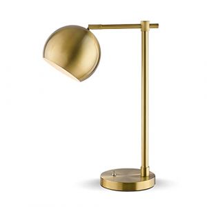 Lampe de Bureau avec bras réglable E27 Lampe de Table Métall avec interrupteur Lampe de Lecture Classique Lampe de Chevet pour Bureau, Chambre à Coucher, Salon, Chambre d'enfant, Laiton (SYMX, neuf)