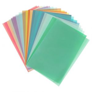 LACHT 20X Papier Vitrail Couleur, 20 Couleurs Diff&eacute;rentes, A4 Papiers Calque Couleurs Transparent, Imprimable, Feuille Decalque, Papiers Vitrail Loisir Creatif, Pour Faire Des Lanternes Et Bricolage (candy27seven, neuf)