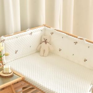 Aocase Tour De Lit BéBé,Tour De Lit Respirant,Tours De Lit pour Tout-Petits,Tour De Lit Respirant Anti-Flux d'air,Tour De Lit BéBé Fille,Lavable Tour De Lit BéBé,Entourage De Lit Pliable,G02,120×28cm (LIUHONGLIANG, neuf)
