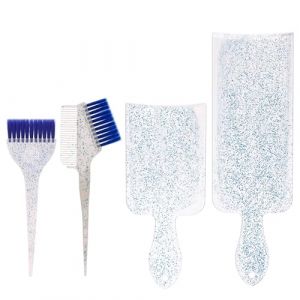 Lot de 4 peignes &agrave; surligner pour coloration des cheveux, tableau de balayage, brosse de coloration des cheveux pour salon de coiffure, lot de 4 peignes &agrave; surligner, kit de coloration des cheveux pour (XTYaa, neuf)