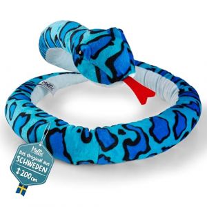 Mollis Doudou serpent - 200 cm - Peluche serpent - Peluche pour enfants et bébés (bleu) (DiBendo, neuf)