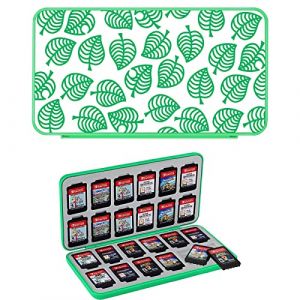 Konphat Étui pour Jeux Switch, Boîte de Rangement pour Cartouches de Jeux Nintendo Switch,Boîtier Housse de Protection Portable avec 24 Support des NS Jeux Cartes Organisateur Conteneur (Konphat EU, neuf)