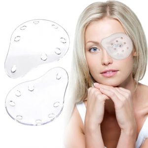 EYVRPAU 2 PCS Masque Oculaire Transparent Cache Oeil Coque de Protection Oculaire Verstellable et Respirant en Plastique de Livr&eacute; avec du ruban adh&eacute;sif et r&eacute;utilisable,cache oeil adulte cache yeux (puertaoqishangmaoyouxiangongsi, neuf)