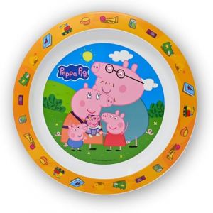 Stor Peppa Pig Assiette d'apprentissage, pour enfants, sans BPA et r&eacute;utilisables, assiettes &agrave; collation, assiettes de camping pour tout-petits, assiettes plates, pour b&eacute;b&eacute;, assiettes &agrave; petit-d&eacute;jeuner (DamaToys, neuf)