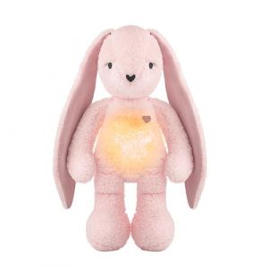 MyHummy Lapin Apaisant 5-en-1, Rose, avec Lumi&egrave;re et Sons, Peluche personnalis&eacute;e avec nom imprim&eacute;, Chargement USB (Szumisie, neuf)