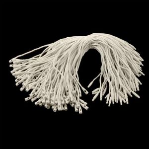 Trimming Shop &Eacute;tiquette volante en coton de 7 pouces avec &eacute;tiquettes verrouillables, attache &agrave; pression, attaches s&eacute;curis&eacute;es pour &eacute;tiquettes de prix, v&ecirc;tements de mode, v&ecirc;tements, beige, 100 pi&egrave;ces (Trimming Shop, neuf)