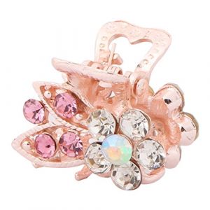 Ruilogod Metal f basse impression faux strass d&eacute;coration cheveux clip clip Jaw Hakepin rose (id: a89 3a6 2b6 f93 18b (DWD-union, neuf)