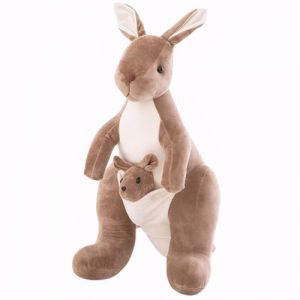 APPCRFM Peluche Kangourou, Kangourou Jouets en Peluche, Animal en Peluch-e Kangaroo Poupée, 32cm Cadeau Mignon pour Enfants, Animal Parent-Enfant, Noël (yangchunxiangd, neuf)