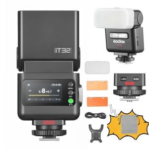 Godox iT32 Flash d'appareil Photo TTL avec d&eacute;clencheur sans Fil X5 C 2,4 GHz HSS 1/8000s GN18 avec diffuseur magn&eacute;tique pour appareils Canon (Pure Color, neuf)