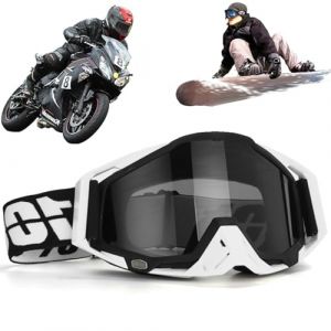 Lunettes de motocross, coupe-vent, anti-poussi&egrave;re, lunettes de motocross, lunettes de ski, lunettes de motocross, lunettes de ski UV, lunettes de ski hors route, pour cyclisme, course de fond, VTT (Hanasy, neuf)