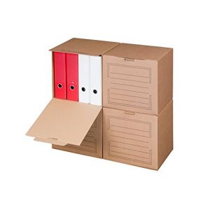 Smartbox Pro Lot de 5 containers à archive avec fond automatique Marron (Karton-billiger, neuf)
