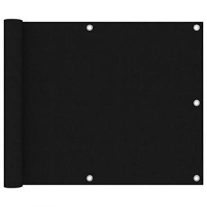 vidaXL Ecran de Balcon Brise-Vue Brise-Vent Store de Jardin Ecran de Protection Ecran d'Intimité Extérieur Noir 75x400 cm Tissu Oxford (vidaXL FR, neuf)