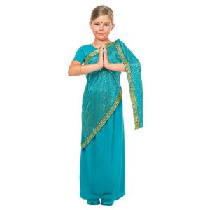 Kimokawaii Déguisement de Bollywood turquoise pour enfant (7-9 ans) (DisfraZZes  France, neuf)