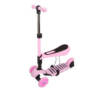 Trottinette Enfant &eacute;volutive pour Enfants 3 en 1,Multifonctionnel,Trottinette pour Enfant,Scooter de 2 &agrave; 8 Ans + Fonction v&eacute;lo d'&eacute;quilibre LED,pour Fille Garcon (jusiZL, neuf)