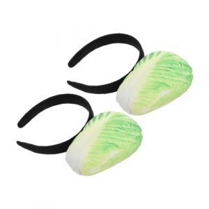 PENIKOKO 2 Pièces Bandeau chou chinois coiffure bande de cheveux 3d fille robe accessoires halloween fête de décoration accessoires lolita accessoire de cheveux bandeau Peluche Light Green (xinshengzhan, neuf)