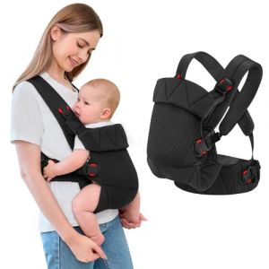 IULONEE Porte-b&eacute;b&eacute; pour Nouveau-n&eacute; Ergonomie Baby Carrier Multifonction Porte-B&eacute;b&eacute; Porte-enfants Avant et Arri&egrave;re pour les Tout-petits Nouveau-n&eacute; (Noir) (IULONEE FR, neuf)