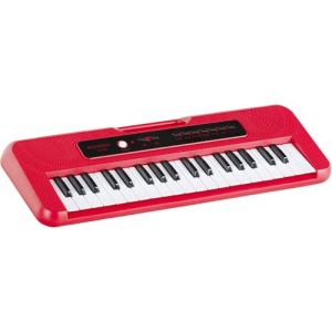 McGrey KK-2501 Clavier Enfant - 37 Touches - Poignée Pratique - Micro Inclus - Fonctionne sur Alimentation USB Ou Piles - 4 Timbres, 4 Rythmes D'accompagnement Et 10 Morceaux Démo - Rouge (Maison de la musique Kirstein, neuf)